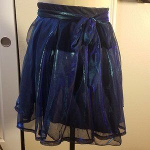 Navy blue laser skirt